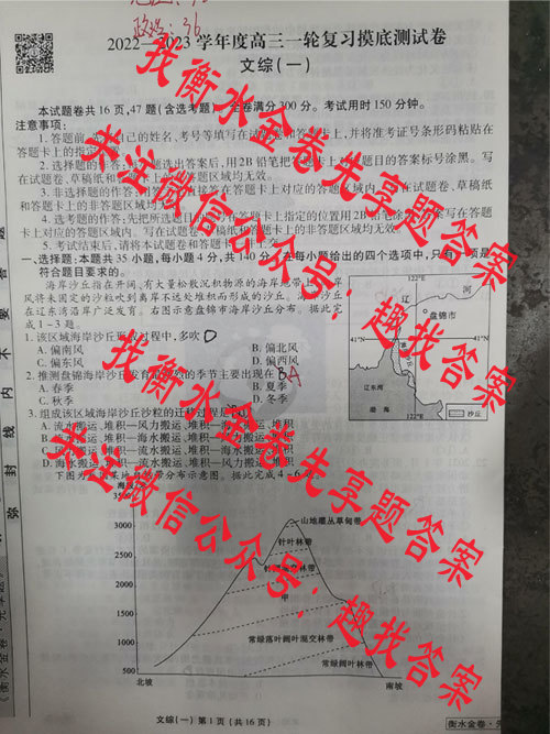 《衡水金卷先享题》2022-2023学年度高三一轮复习摸底测试卷物理(一)