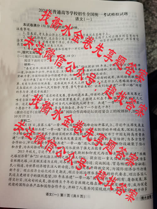 衡水金卷先享题信息卷2024答案(全国无角标)日语(一)1试题-衡水金卷先享题2025-2026答案网